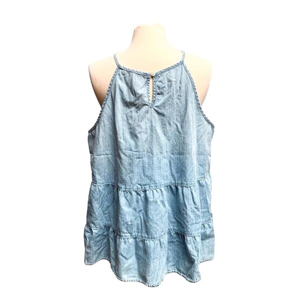 Light Jean Chambray Tank Top - Picture 4 of 9